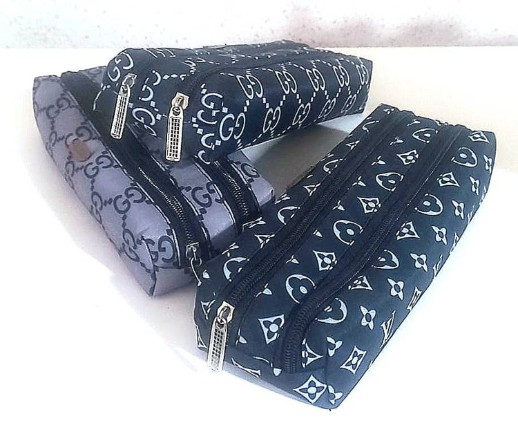 جامدادی دوقلو طرح ال وی مشکی